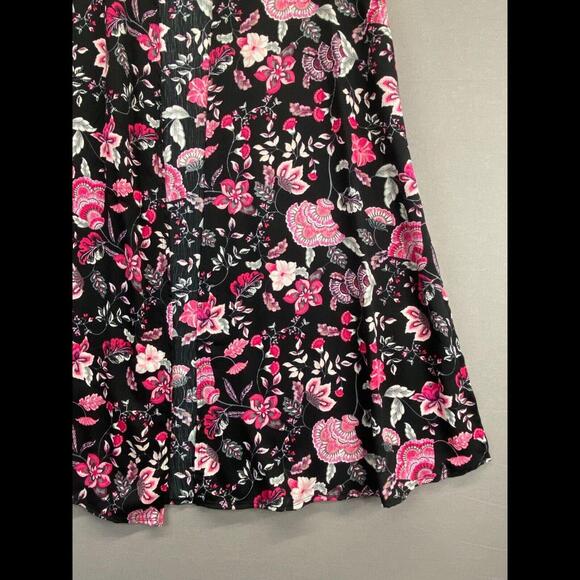 LulaRoe Womens Black Floral Vest Maxi Pink Flowers Sleeveless NWT Size Small - Picture 3 of 11